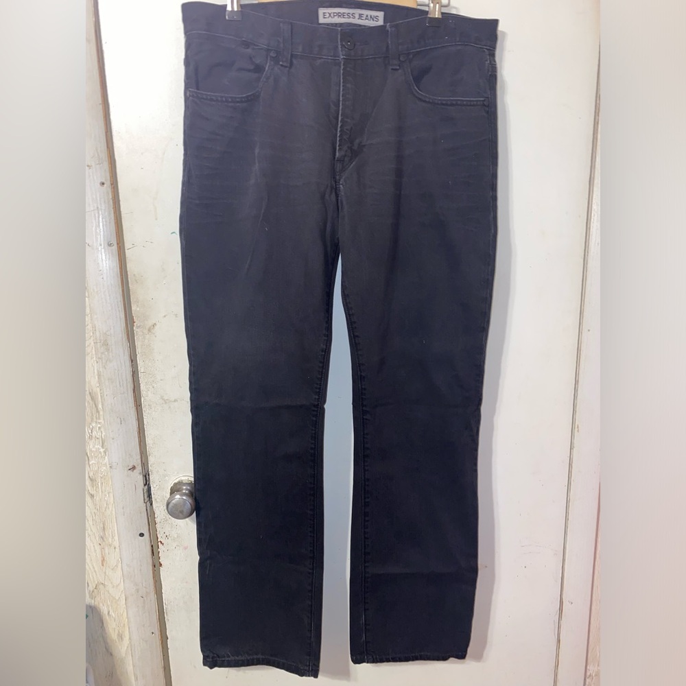 Express Kingston Classic Fit Straight Leg 34x32 Men’s Black Jeans
